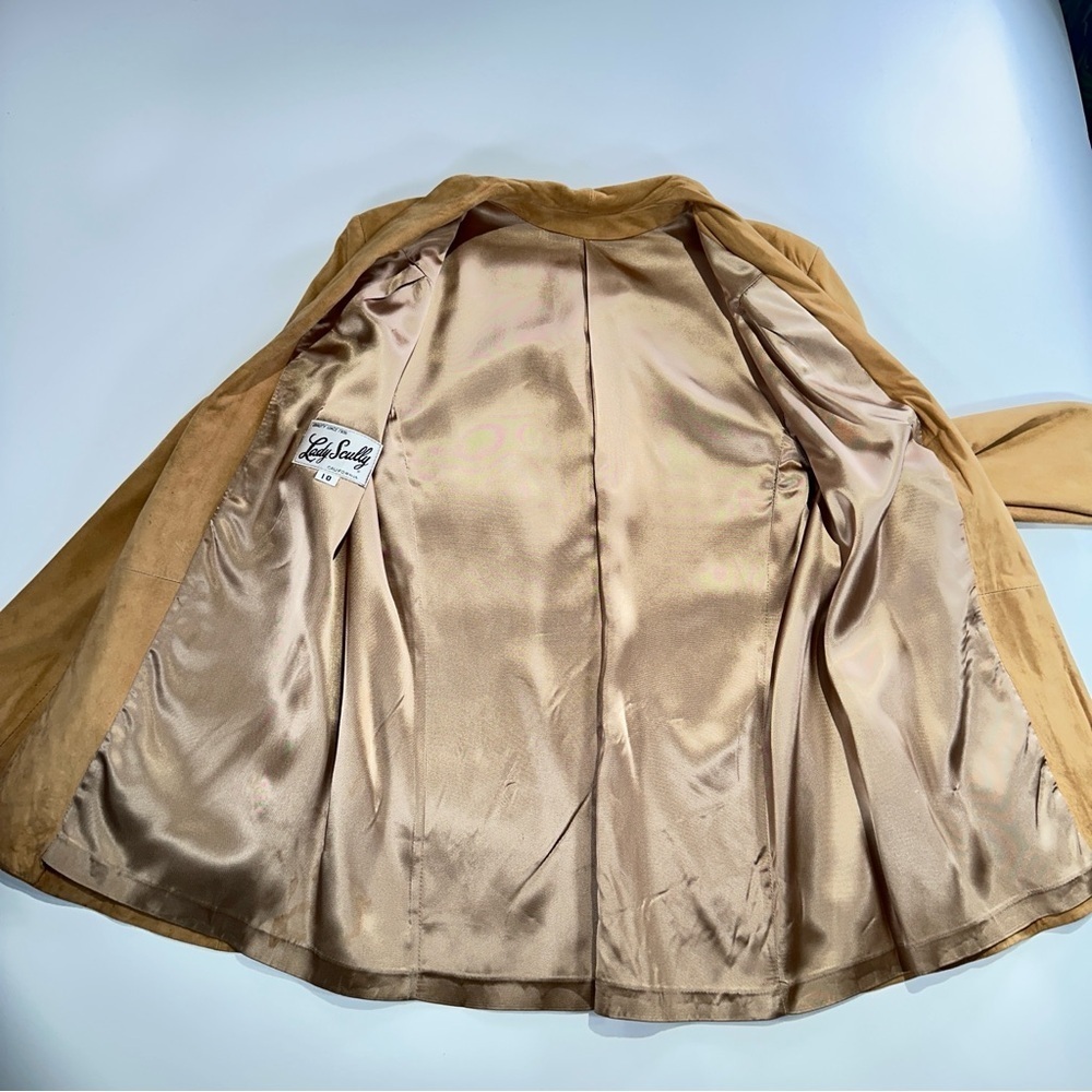 Lady Scully vintage boho suede open front jacket tan size 10 - Picture 8 of 15